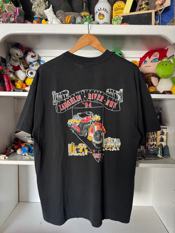 90s Laughlin River Run Motorcycle T-shirt