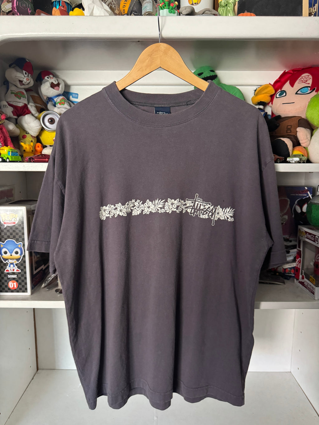 Vintage Stussy Floral Pattern T-shirt
