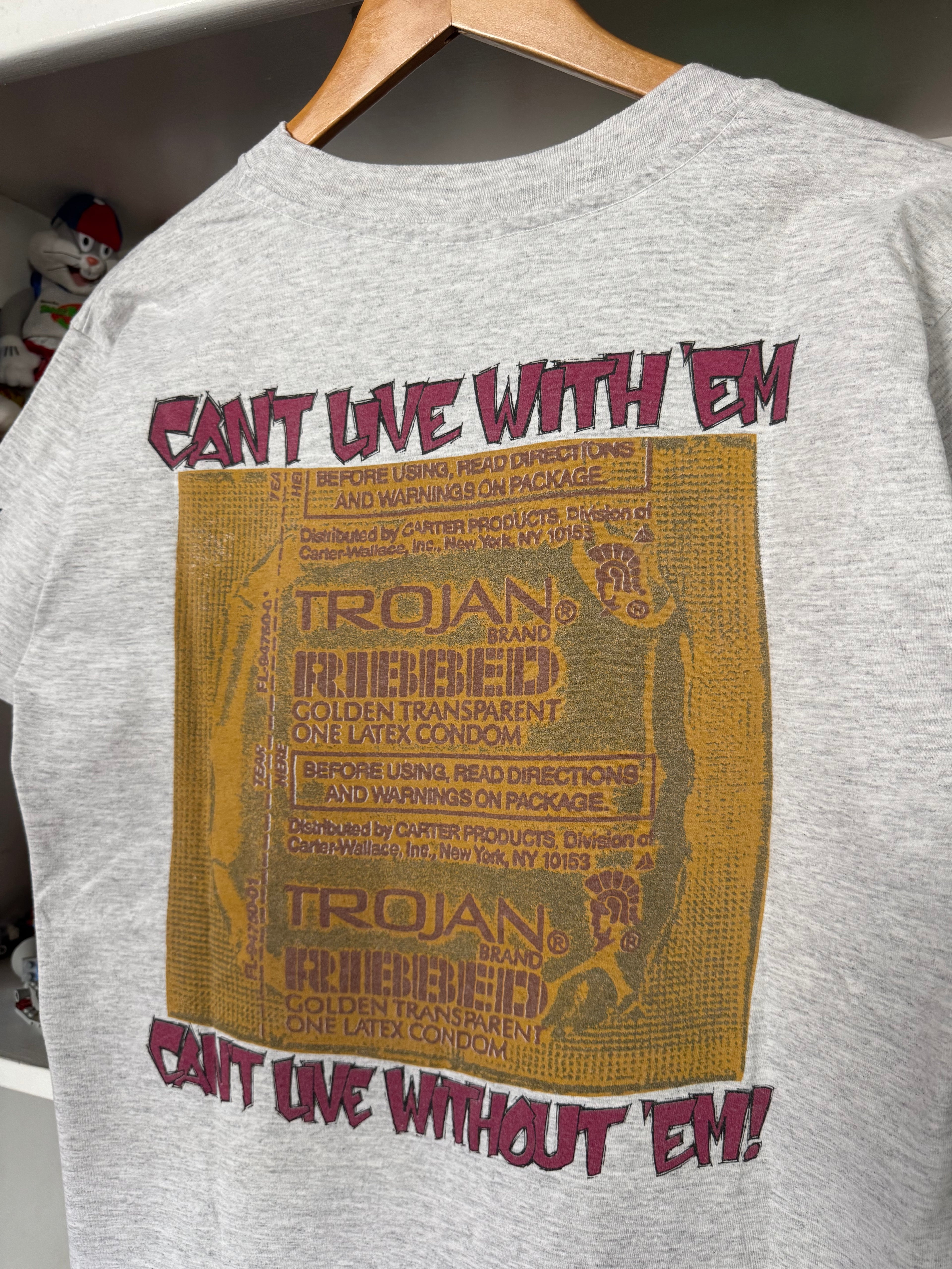 90s Freaky Trojan Condom Promo T-shirt