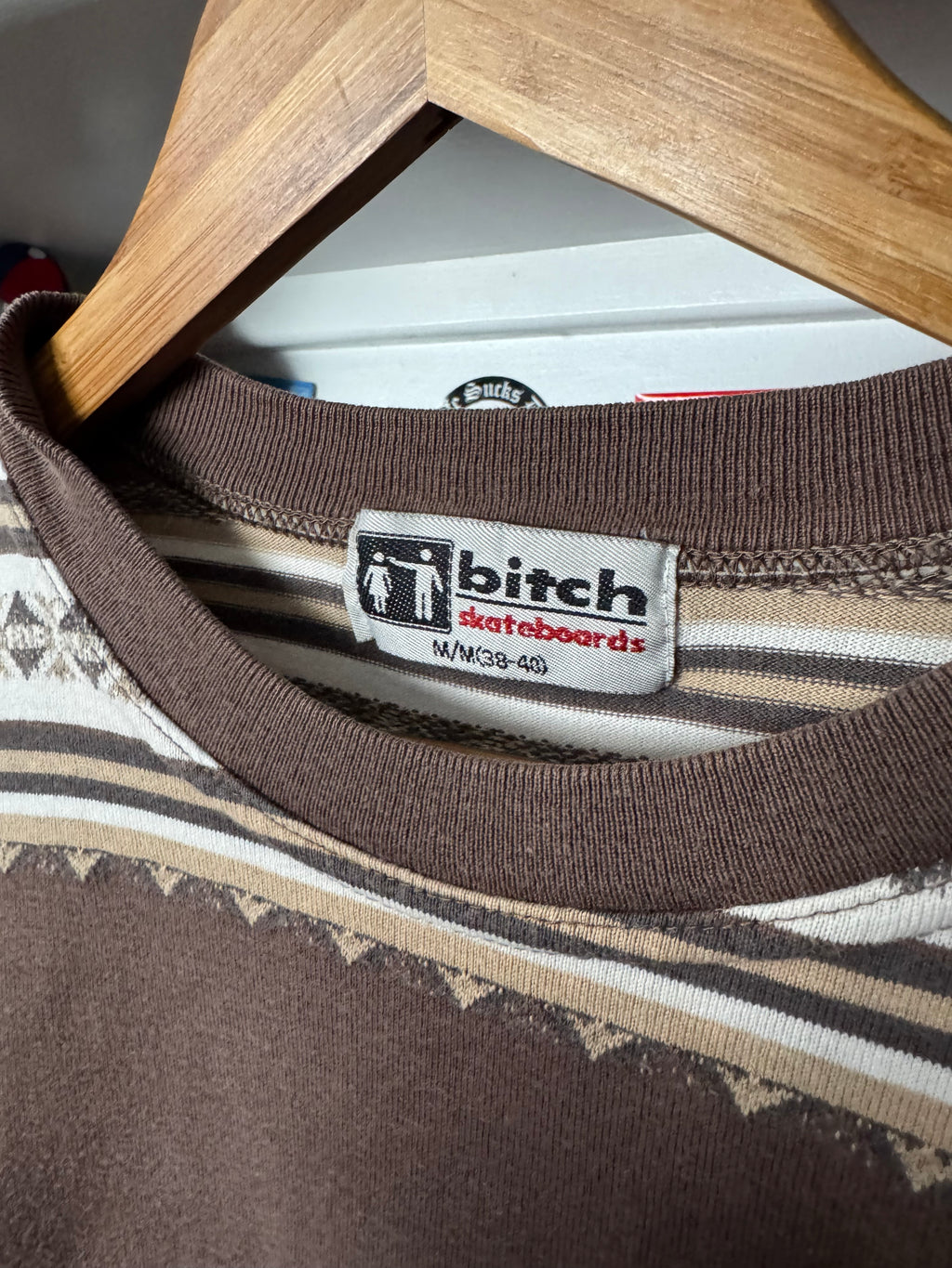 90s Bitch Skateboard Pattern T-shirt