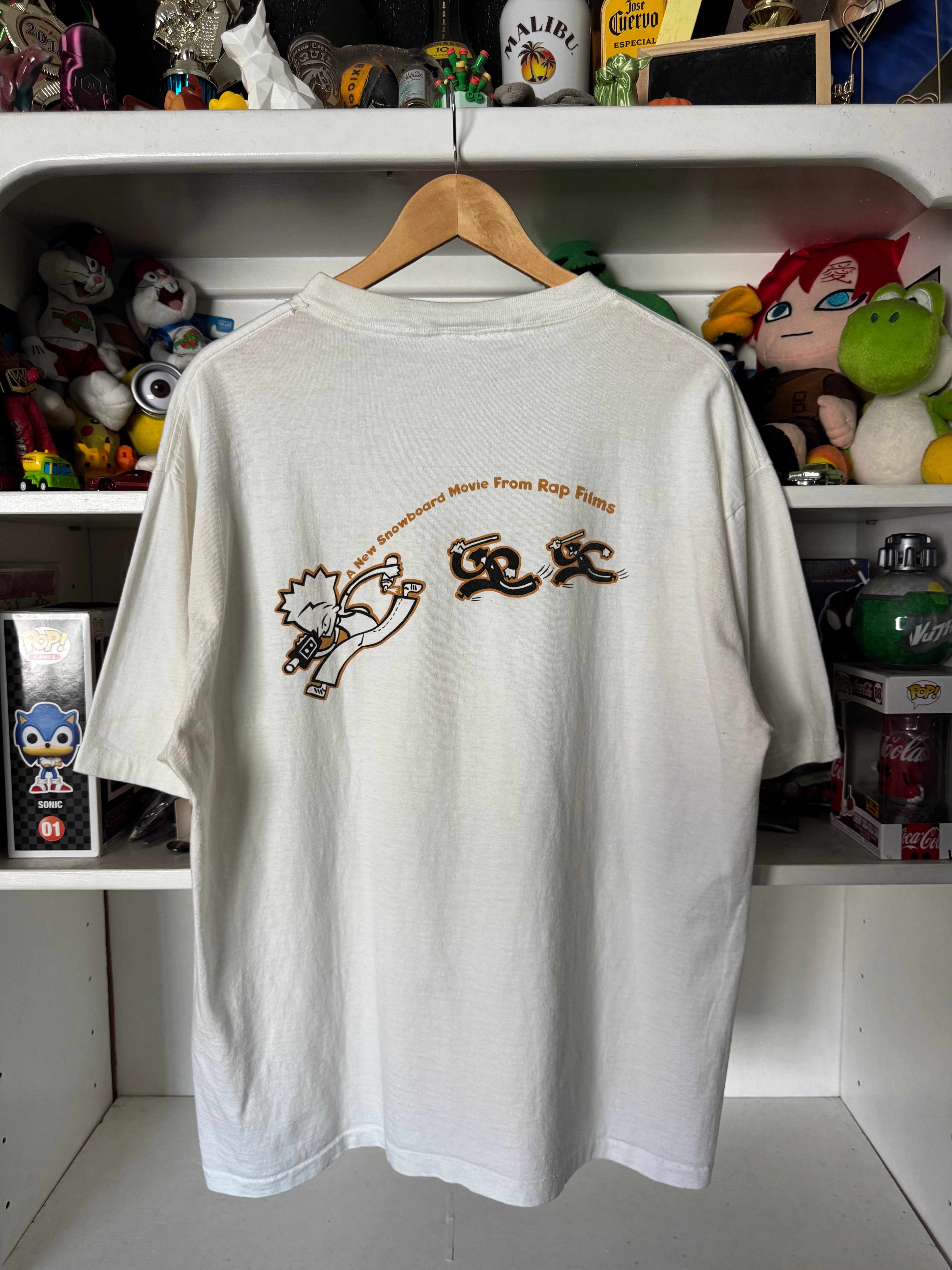 SUPER RARE QUICKSILVER X RAPFILMS SOURCE SNOWBOARD MOVIE PROMO T-shirt