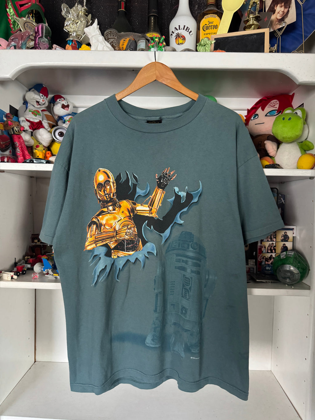 90s Rare Star Wars C3-PO Rip Through T-shirt